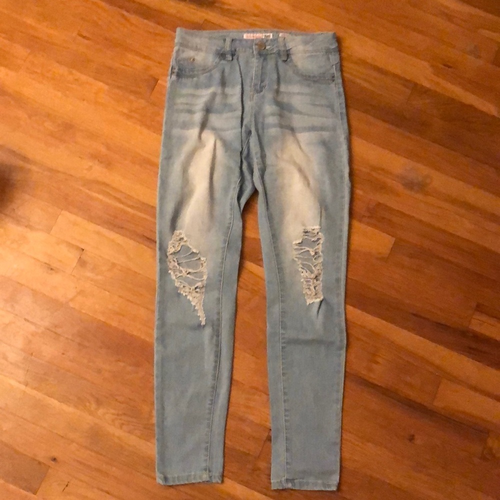Light wash jeans